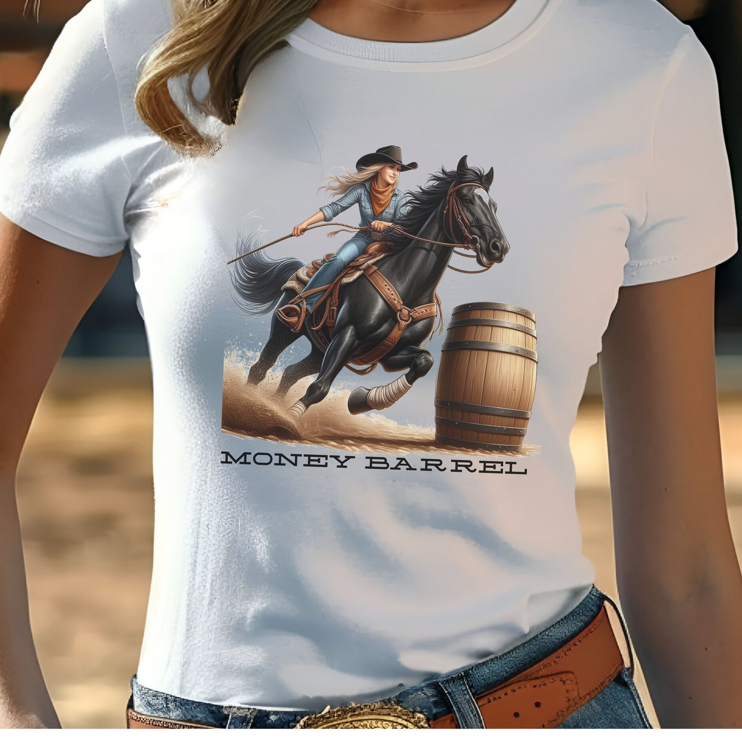 Money Barrel Cowgirl T-Shirt