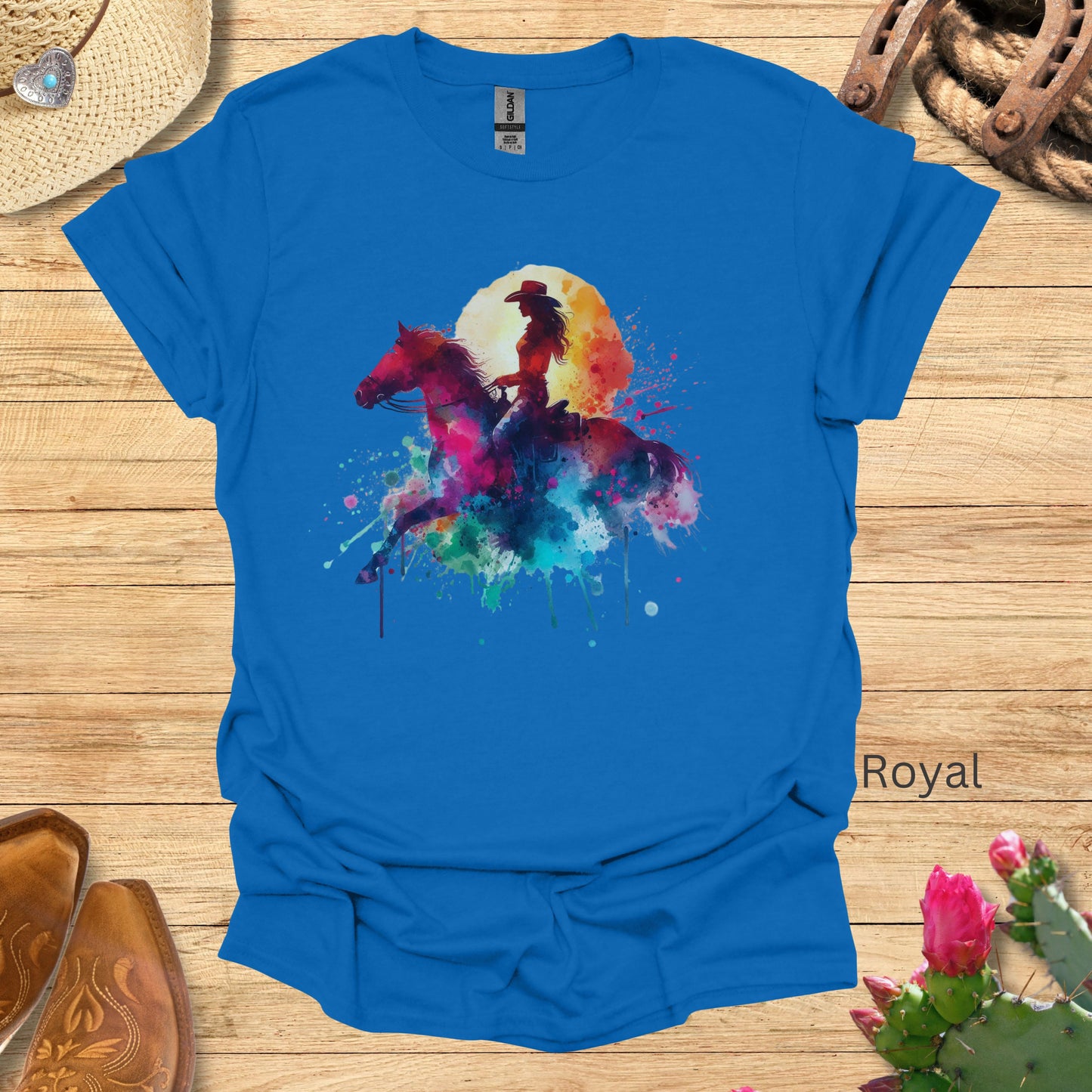 Cowgirl Watercolor Splash Shirt