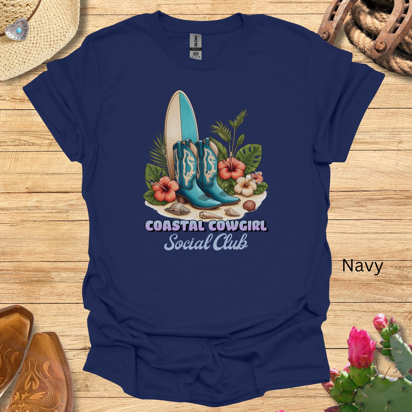 Coastal Cowgirl Surfing T-Shirt