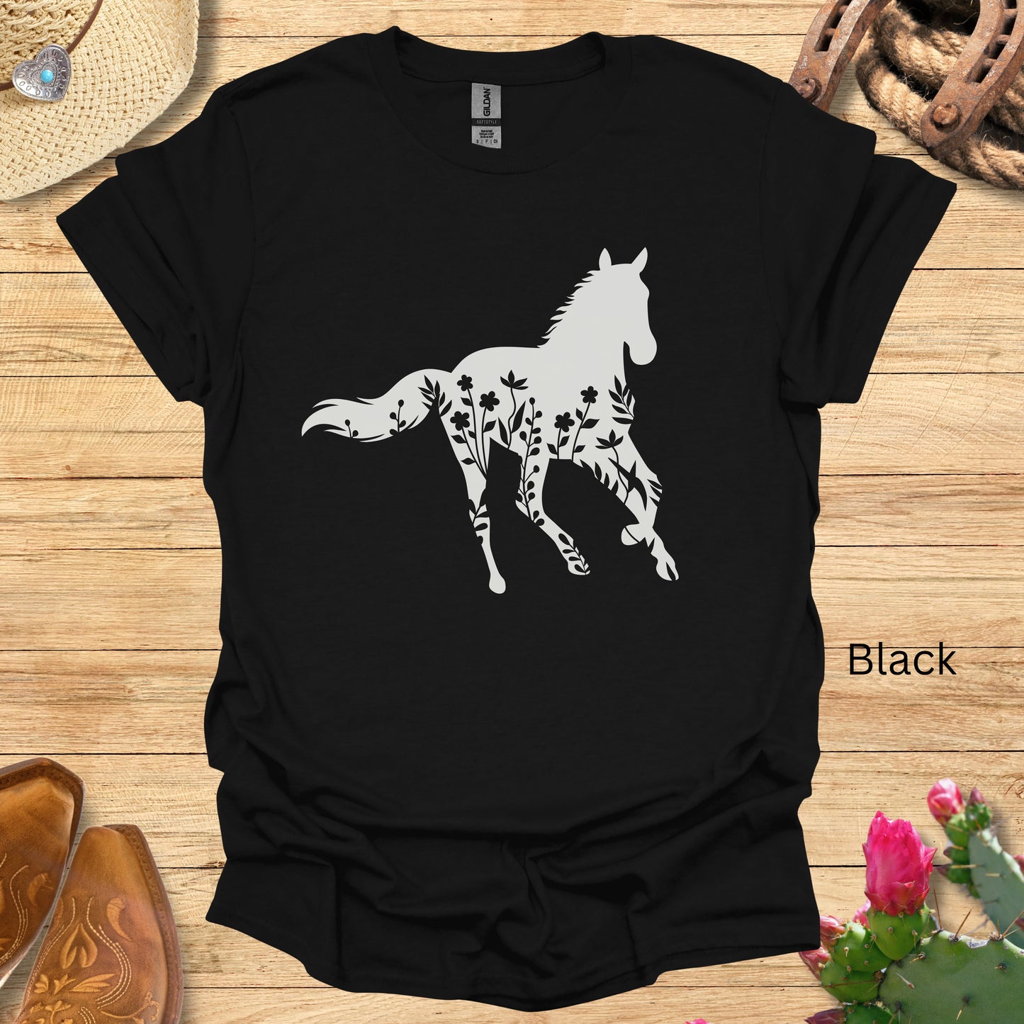 Wildflower Horse Graphic T-Shirt