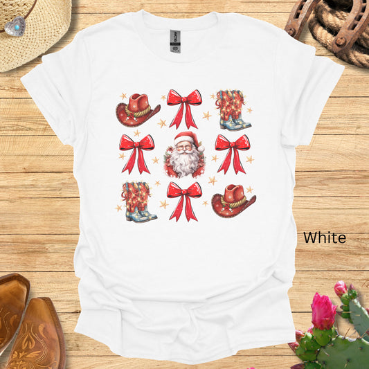 Coquette Cowgirl Christmas T-Shirt