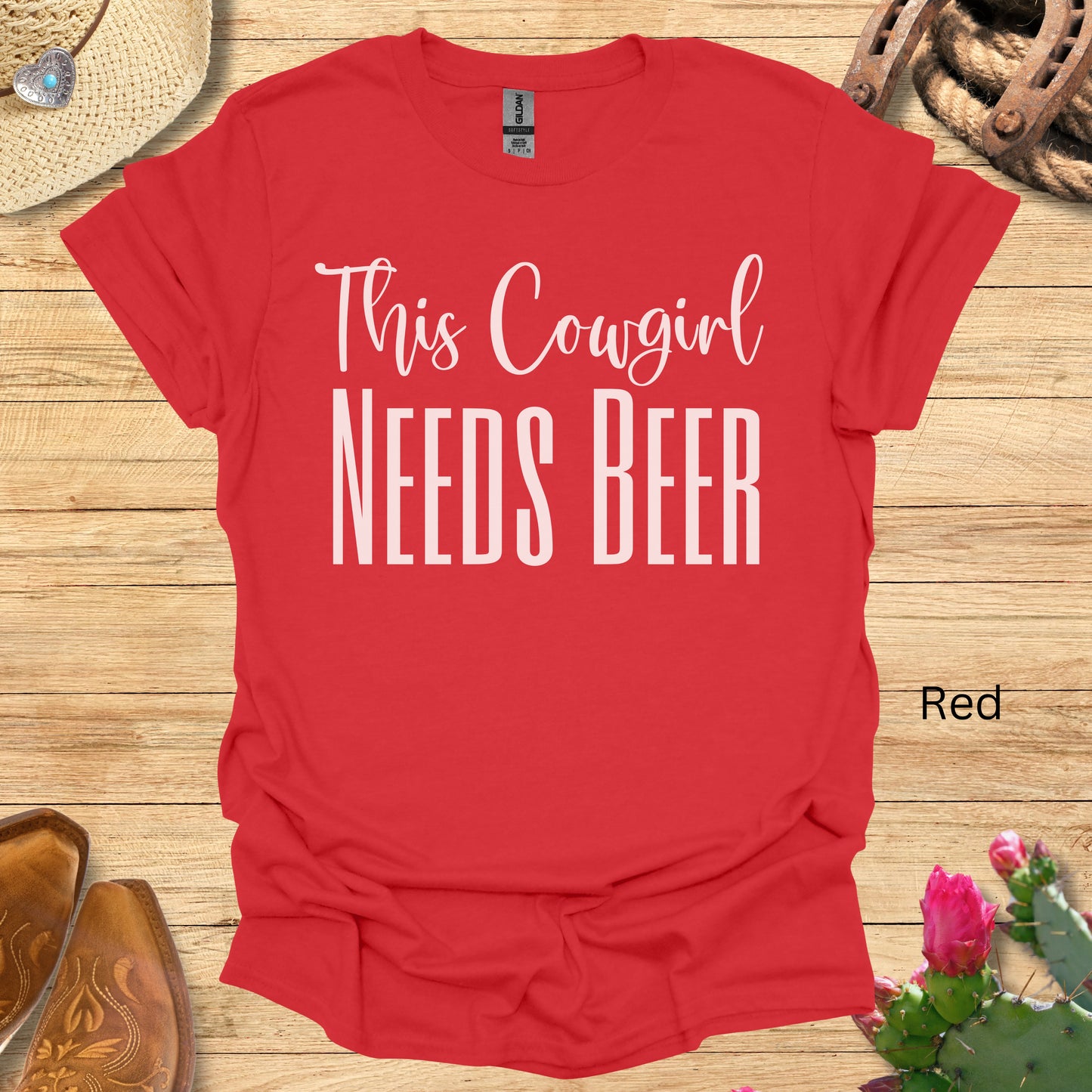 This Cowgirl Needs Beer Tshirt