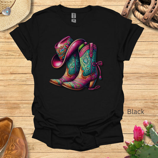 Fancy Cowgirl Boots and Hat T-Shirt