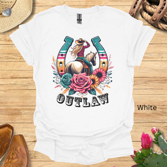 Outlaw Cowgirl Graphic T-shirt