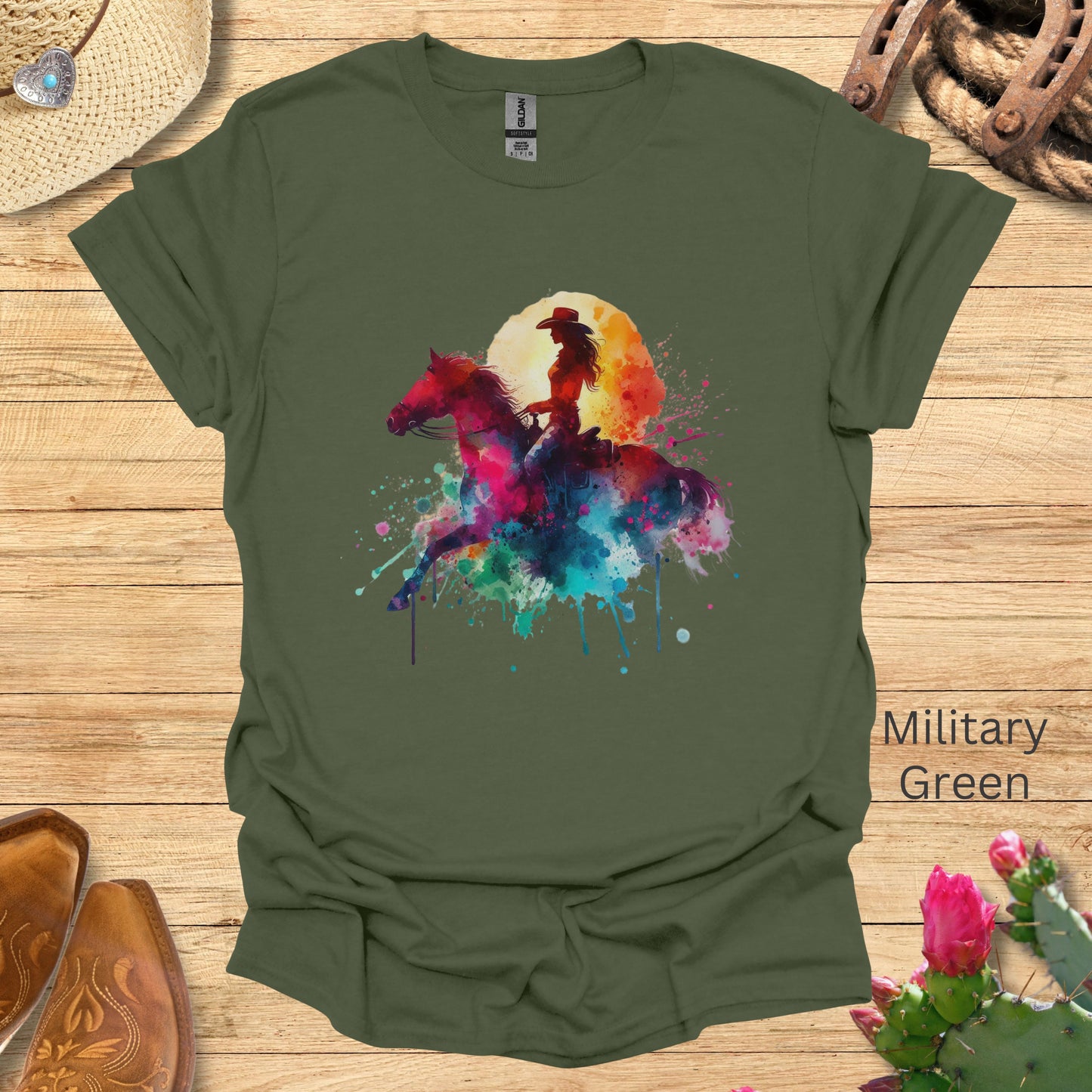 Cowgirl Watercolor Splash Shirt