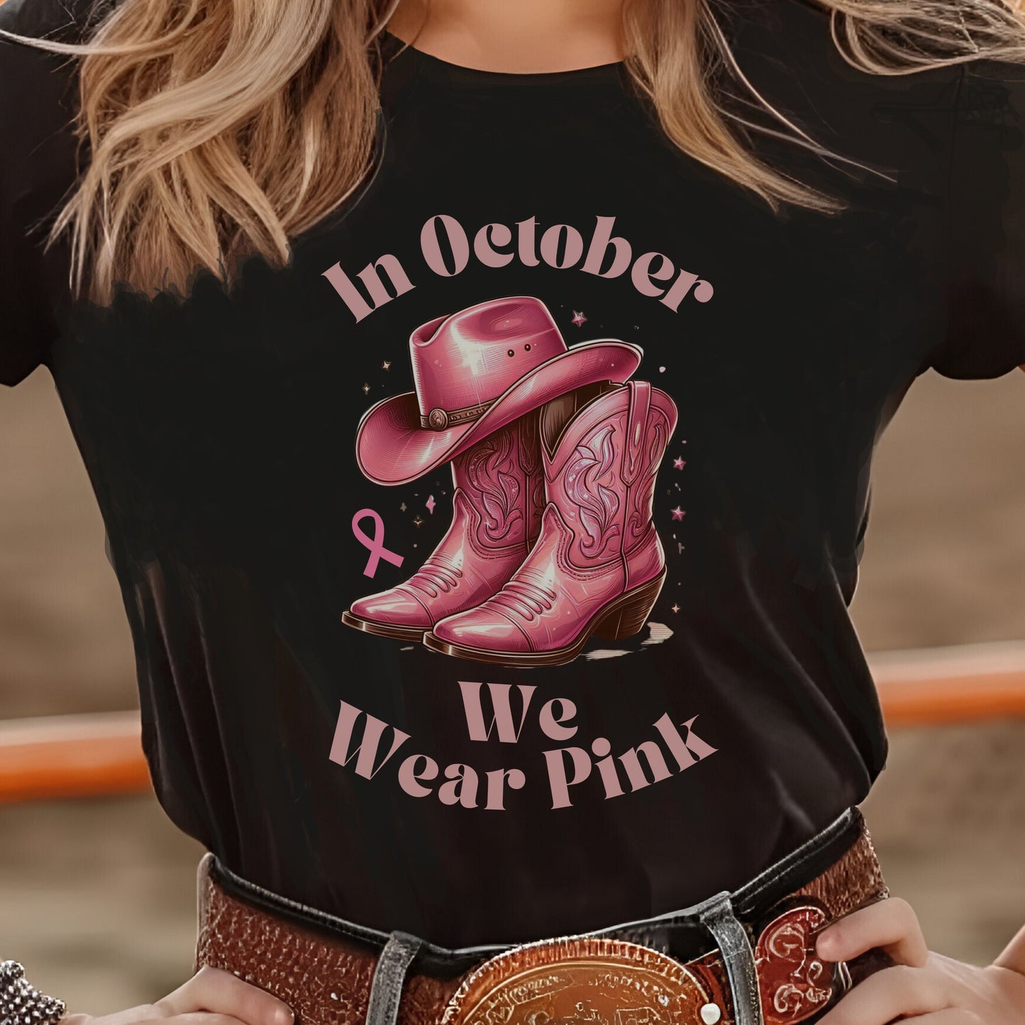 In October We Wear Pink Cowgirl Shirt