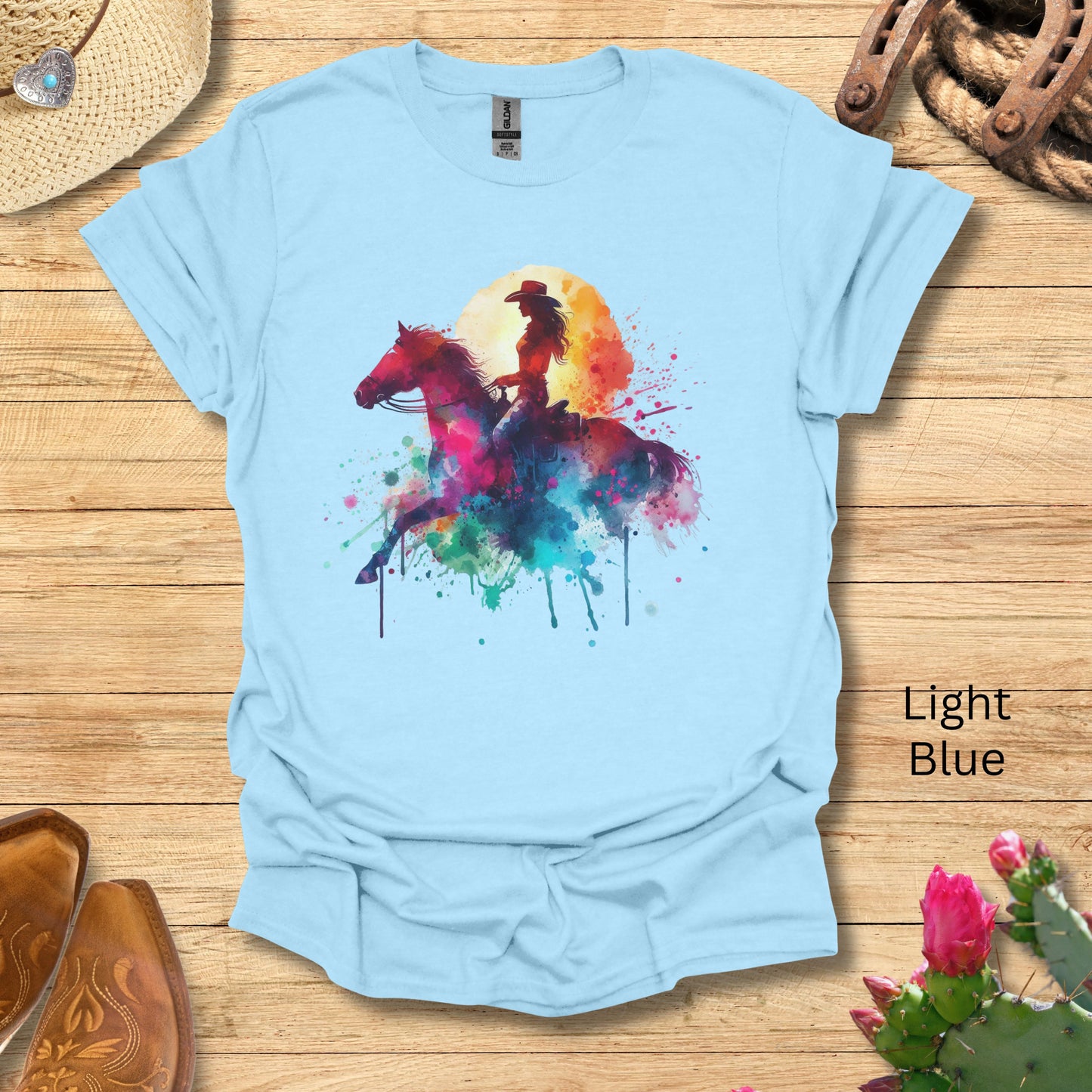 Cowgirl Watercolor Splash Shirt