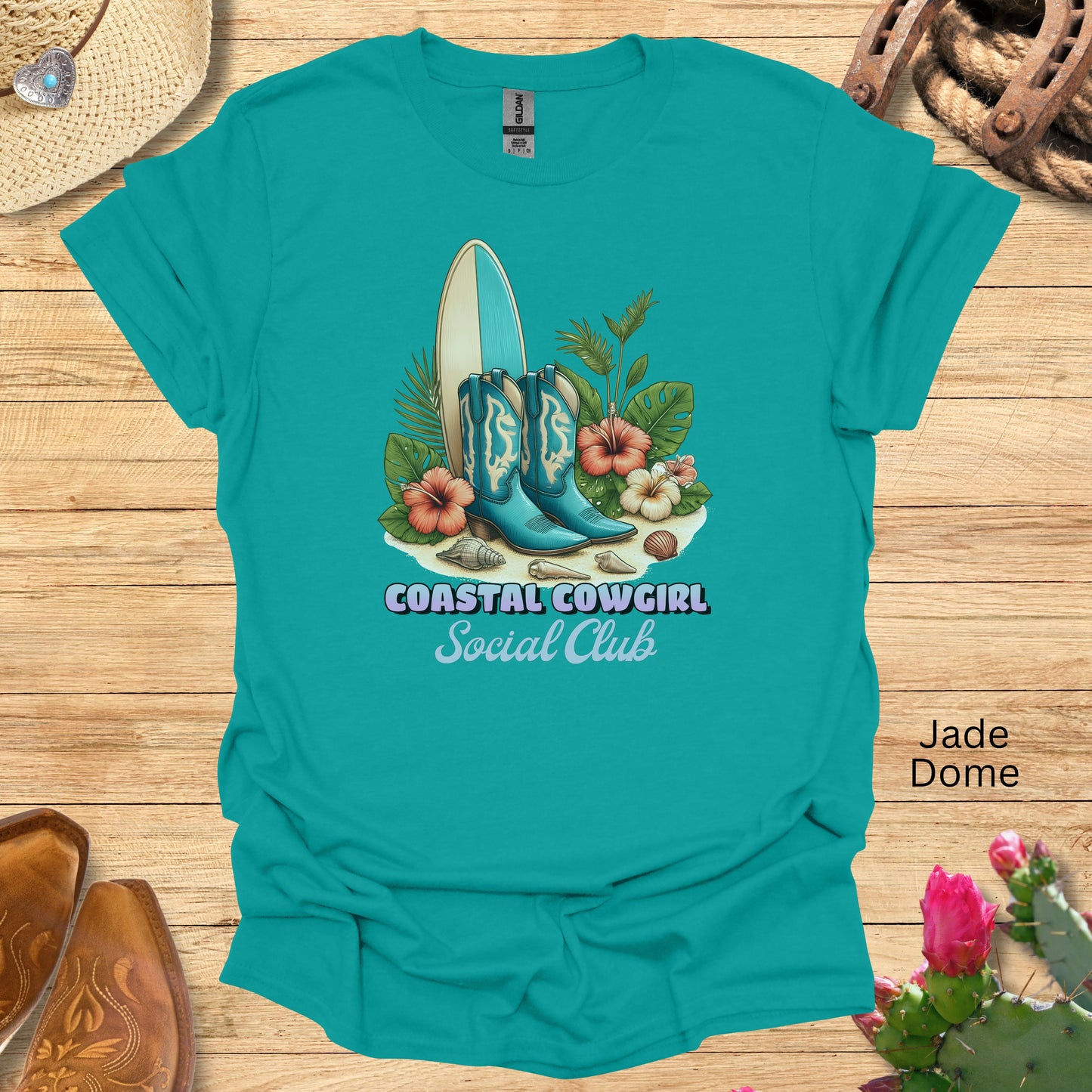 Coastal Cowgirl Surfing T-Shirt