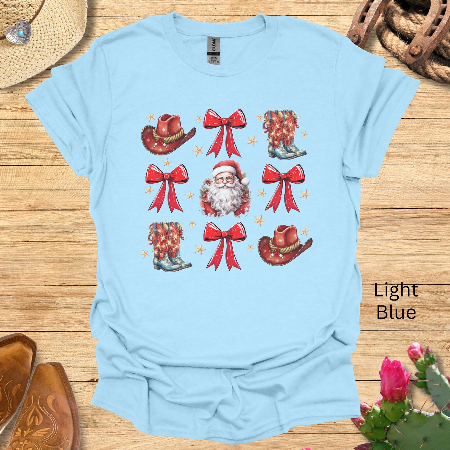 Coquette Cowgirl Christmas T-Shirt