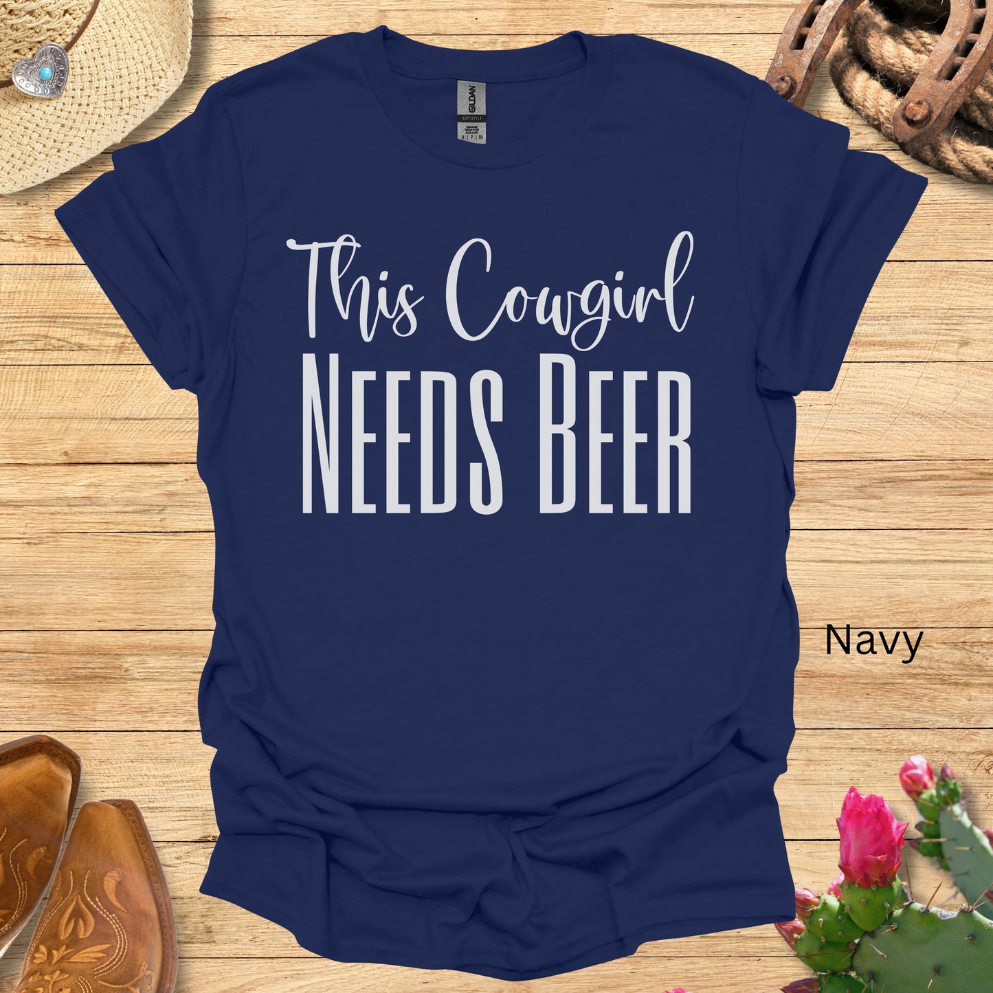 This Cowgirl Needs Beer Tshirt