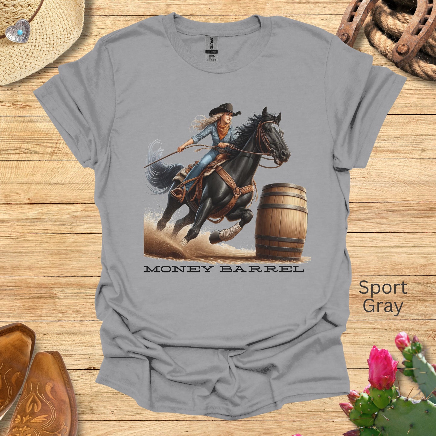 Money Barrel Cowgirl T-Shirt