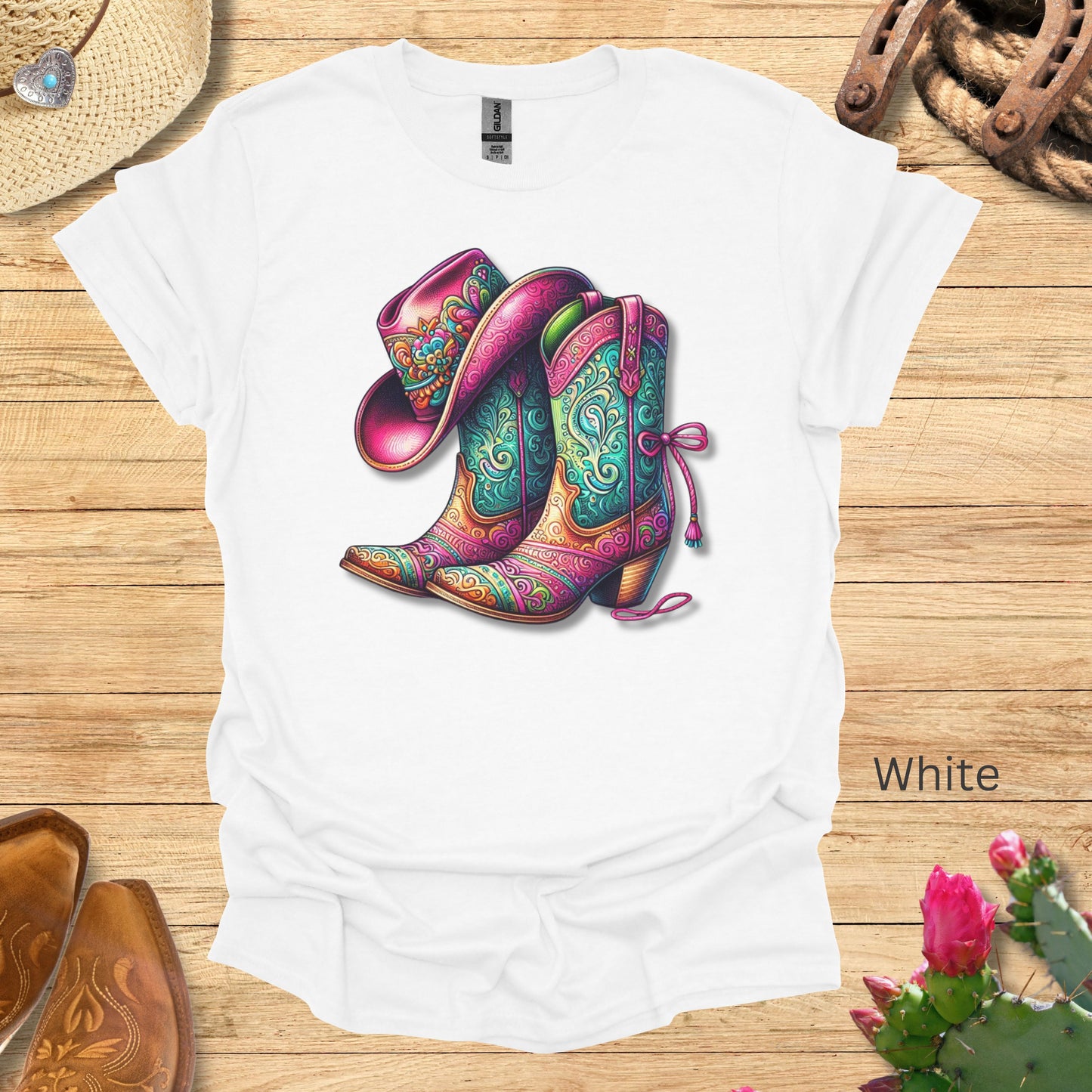 Fancy Cowgirl Boots and Hat T-Shirt