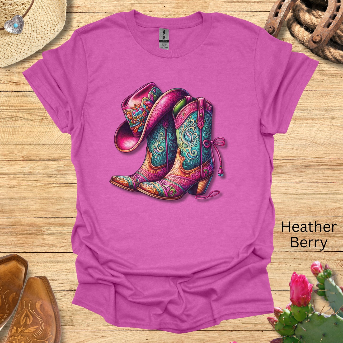 Fancy Cowgirl Boots and Hat T-Shirt