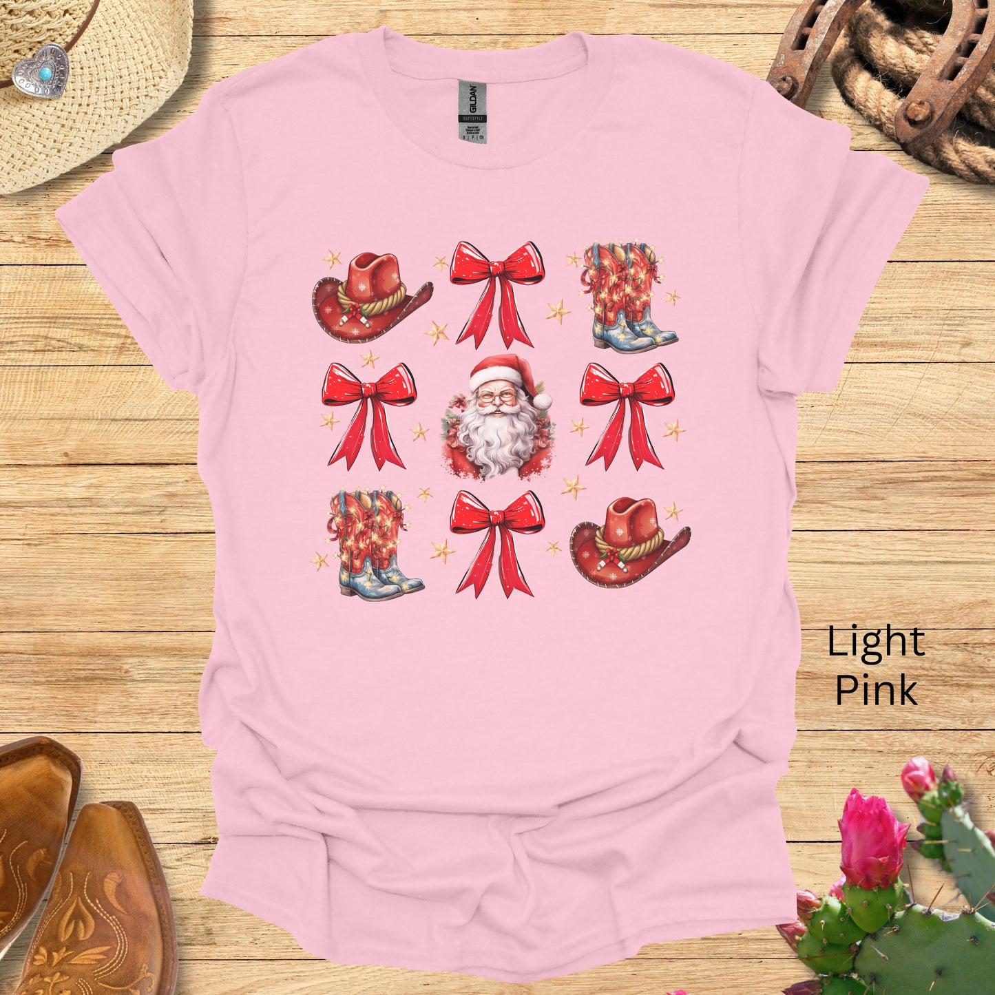 Coquette Cowgirl Christmas T-Shirt