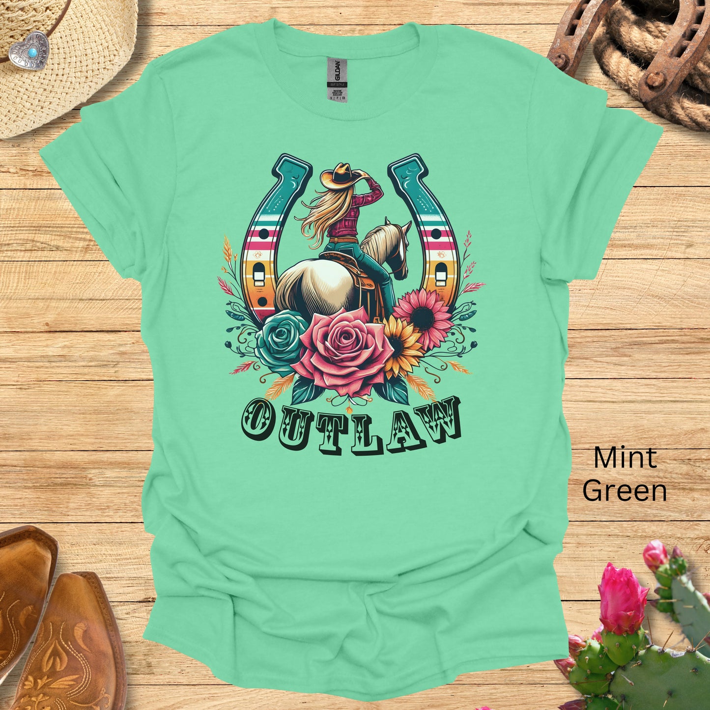 Outlaw Cowgirl Graphic T-shirt