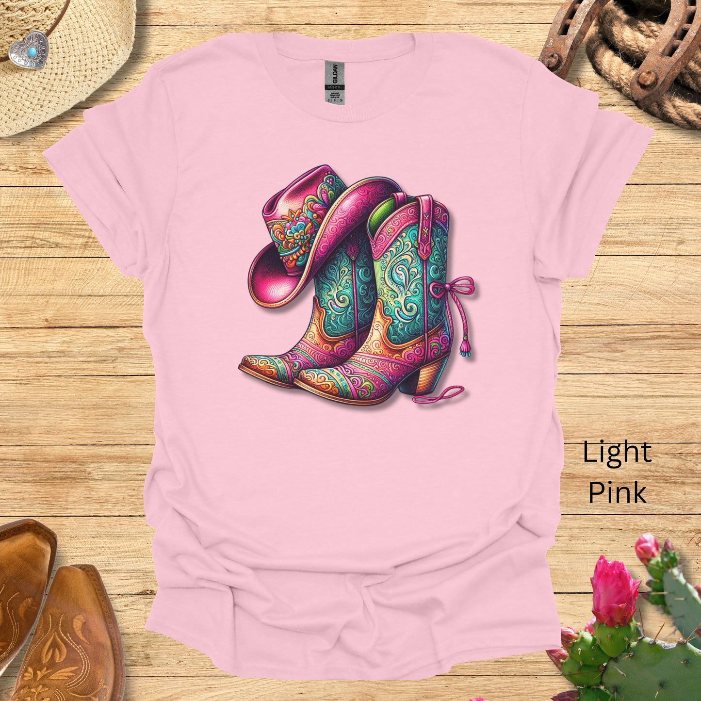 Fancy Cowgirl Boots and Hat T-Shirt