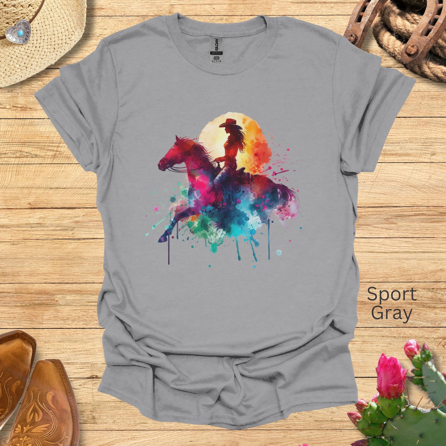 Cowgirl Watercolor Splash Shirt