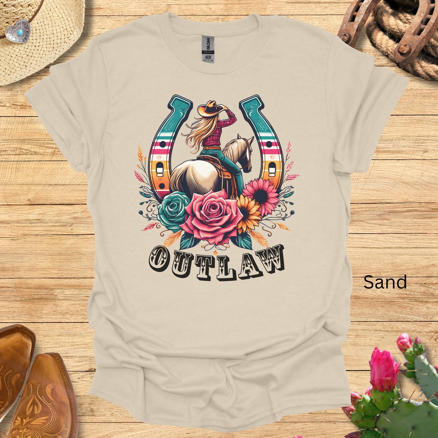 Outlaw Cowgirl Graphic T-shirt