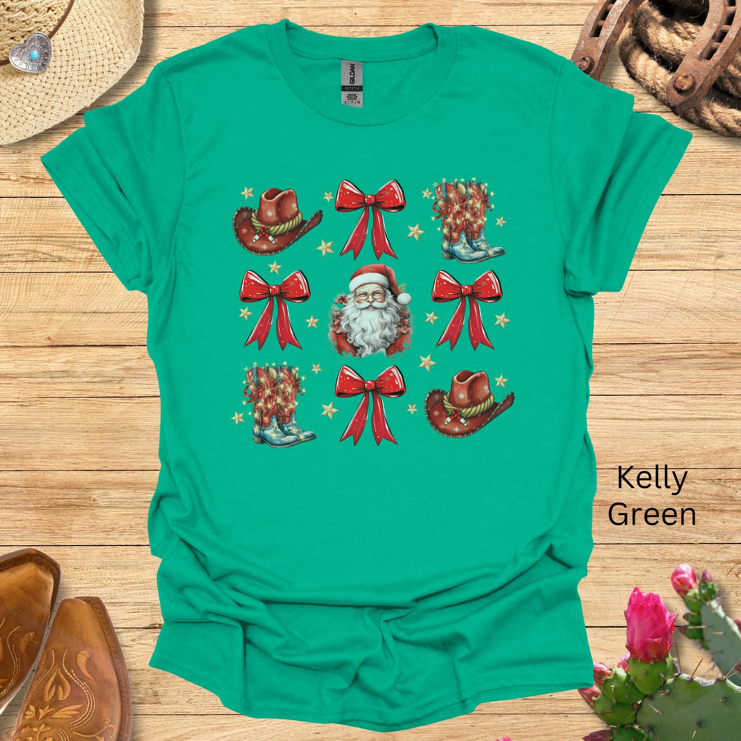 Coquette Cowgirl Christmas T-Shirt