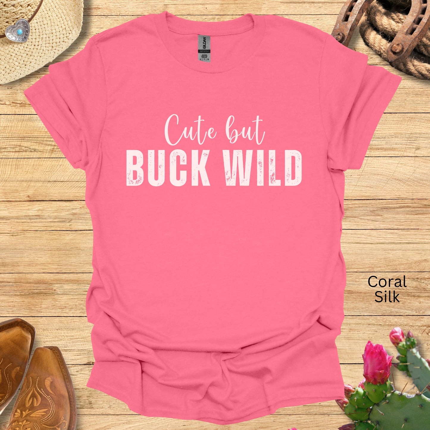 Cute Buck Wild Cowgirl T-Shirt