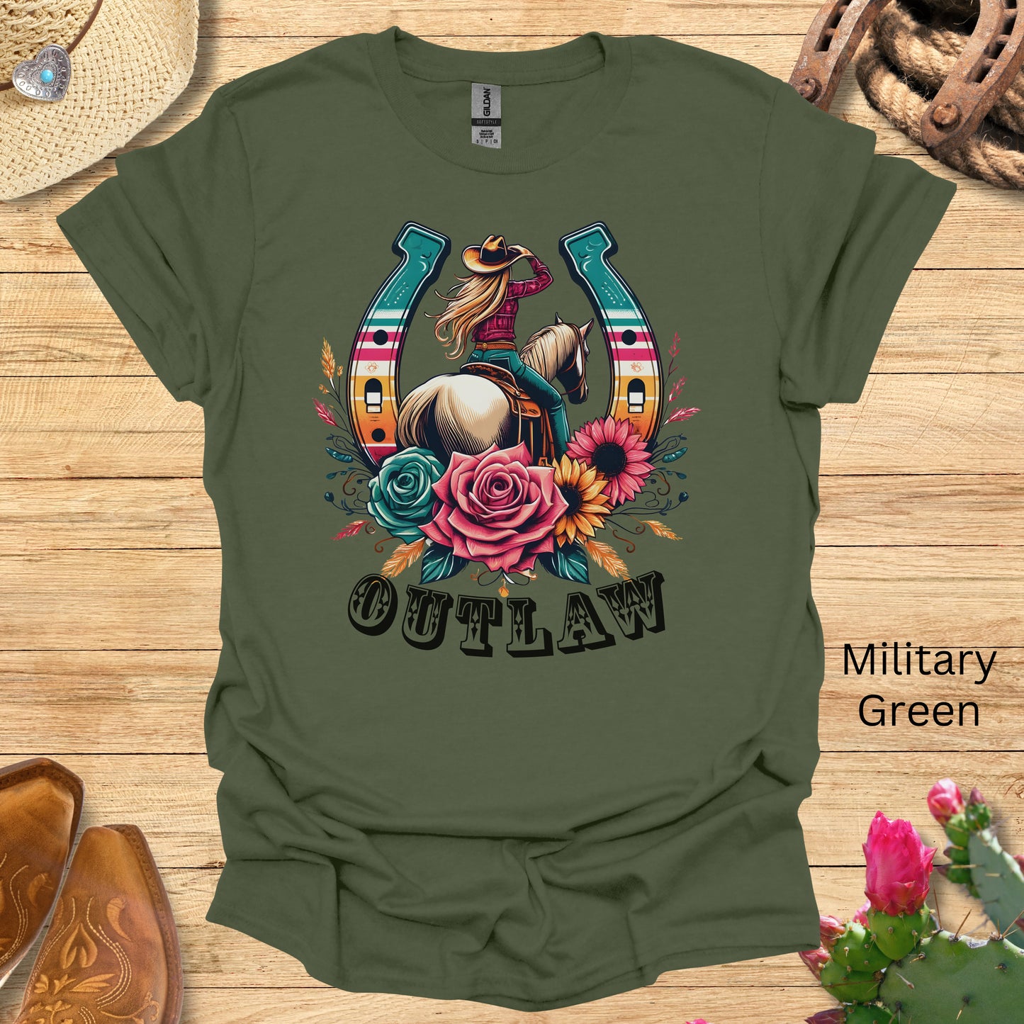 Outlaw Cowgirl Graphic T-shirt