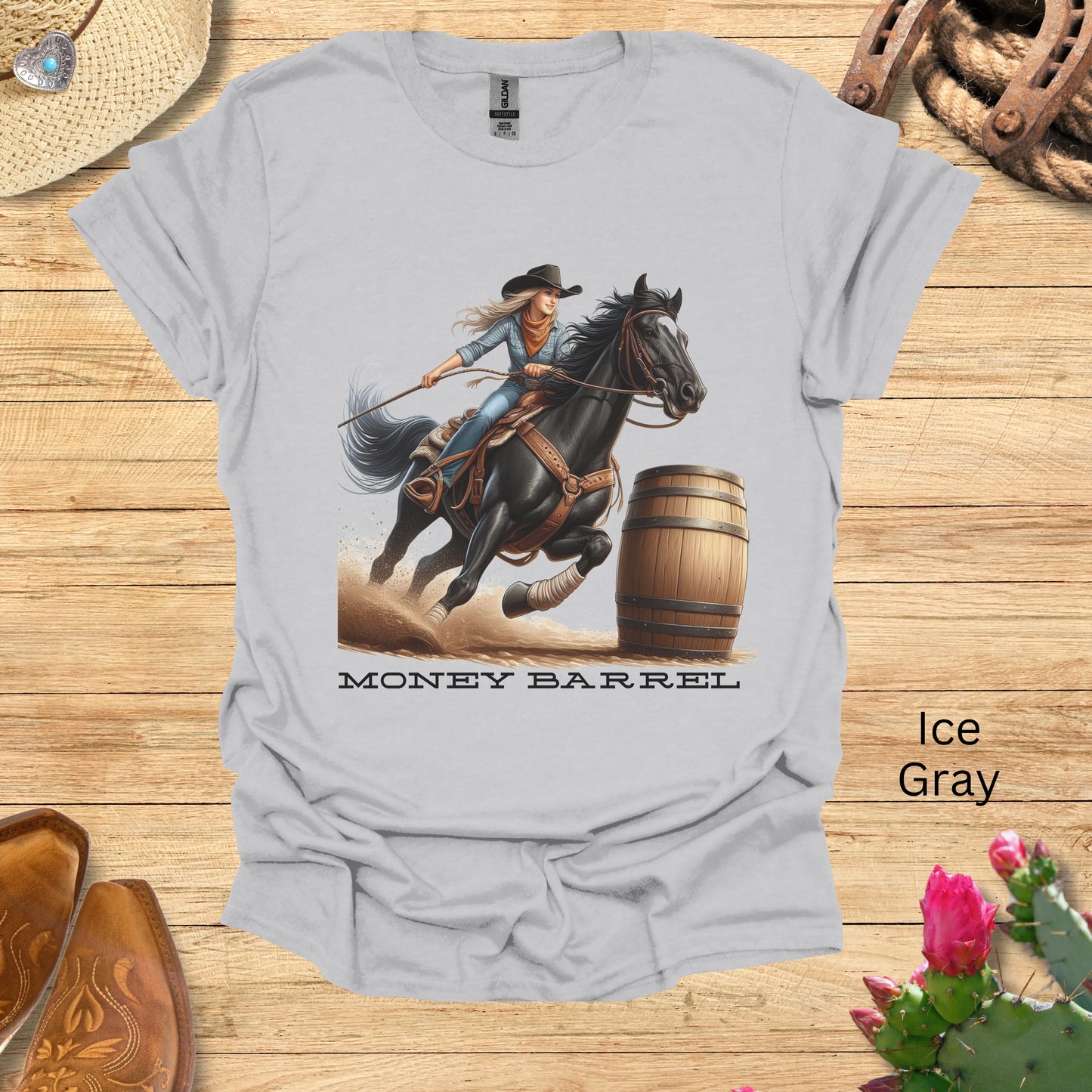 Money Barrel Cowgirl T-Shirt