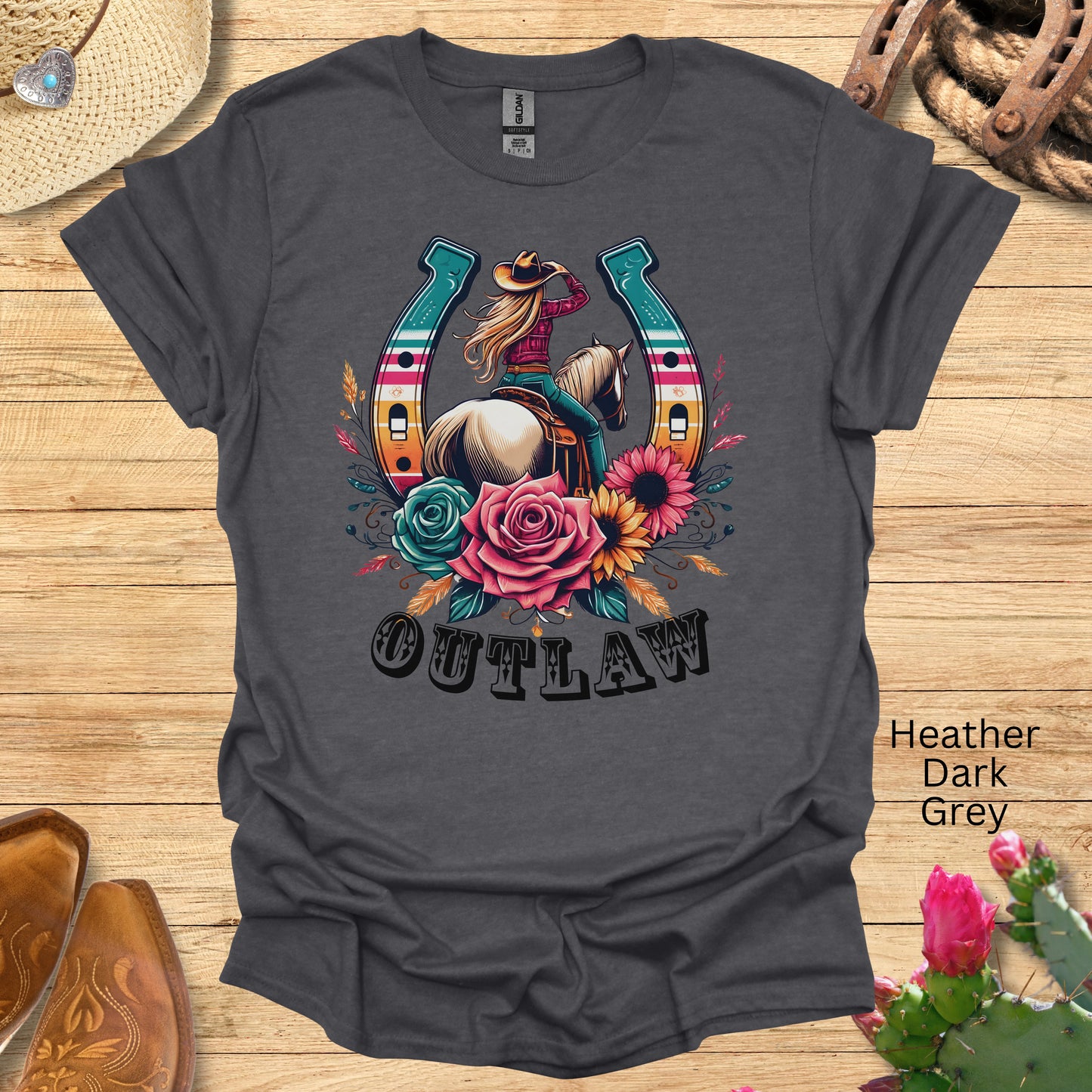 Outlaw Cowgirl Graphic T-shirt